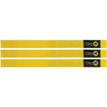 Wrap-It Storage Quick-Straps 12 In. Yellow Weatherproof Hook & Loop Strap (4-Pack)