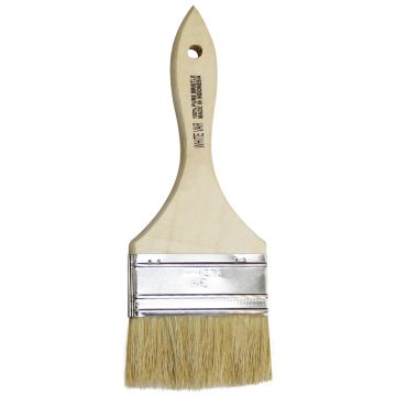 3" White Natural Bristle Bru