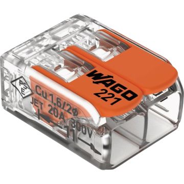 Wago 2-Wire 2-Port Lever Connector (50-Pack)