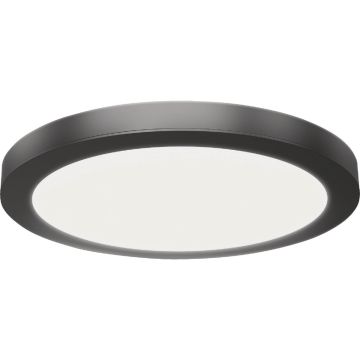 Feit Electric Edge-Lit 11 In. Matte Black Round 6-Way LED Flush Mount Light