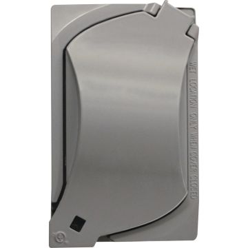 Southwire 6-In-1 Single Gang Gray Vertical/Horizontal Multi-Use Weatherproof Cover