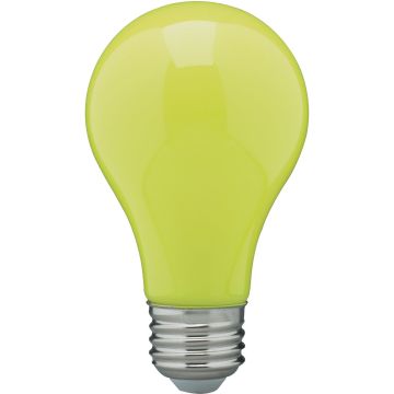 Satco 60W Equivalent Yellow A19 Medium LED Bug Light Bulb
