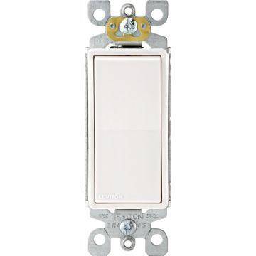 Leviton Decora Residential Grade 15A Antimicrobial Treated Rocker Switch, White