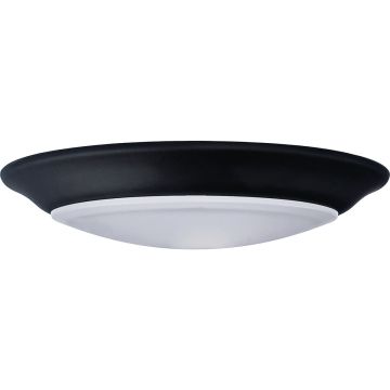 Satco Nuvo 7 In. Black 60W Equivalent LED CCT-Selectable Disk Flush Mount Ceiling Light Fixture