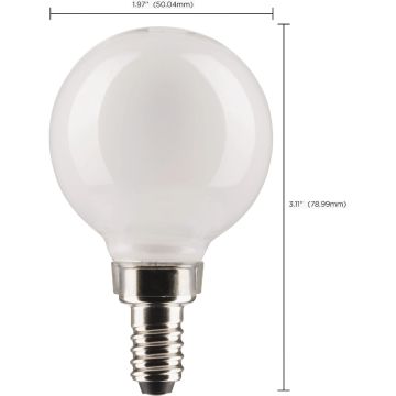 Satco 40W Equivalent G16.5 Candelabra Base 2700K LED Bulb (2-Pack)
