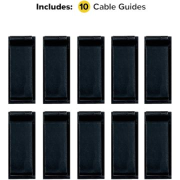 Wrap-It Storage Medium Black Cable Guides (10-Pack)