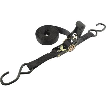 Erickson 1 In. x 15 Ft. 1200 Lb. Ratchet Strap W/S-Hooks & Soft Grip Ratchet Handle