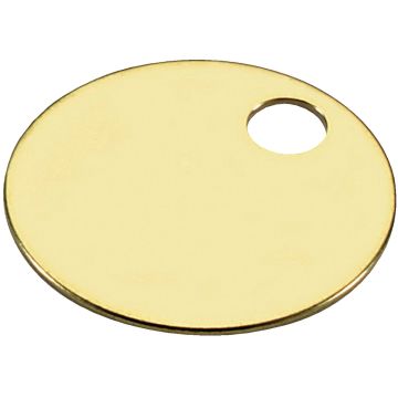Lucky Line Engravable Tag 1-3/8 In. Brass Key Tag, (100-Pack)