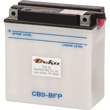 Deka 12-Volt 9 AH Powersport Battery, Left Front Positive Terminal
