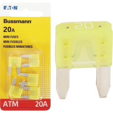 Bussmann 20A 32V ATM Blade Mini Automotive Fuse (5-Pack)