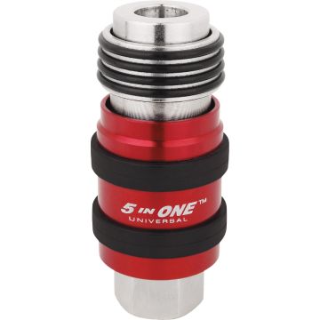 Milton 5-In-1 Universal Safety Exhaust Quick-Connect Industrial Coupler, FNPT