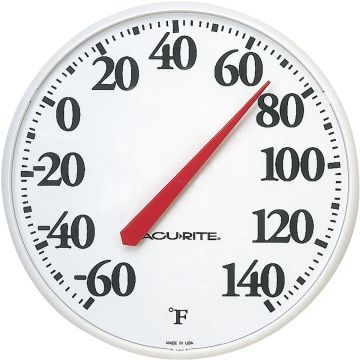 Acurite 12" Dia Plastic Dial Indoor & Outdoor Thermometer