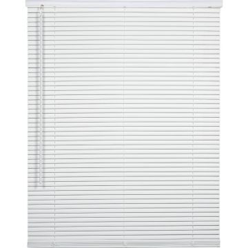 Home Impressions 52 In. x 64 In. x 1 In. White Vinyl Light Filtering Cordless Mini Blind