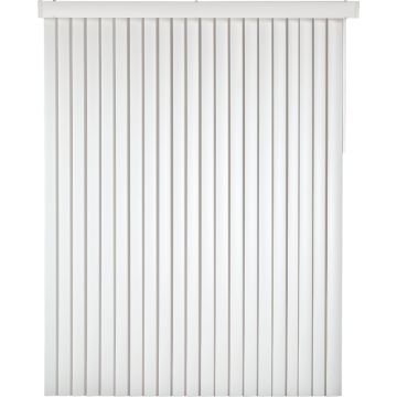 Home Impressions 78 In. x 84 In. x 3.5 In. White Vinyl Light Filtering Vertical Cordless Blind