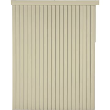Home Impressions 78 In. x 84 In. x 3.5 In. Vanilla Vinyl Light Filtering Vertical Cordless Blind