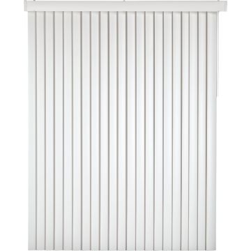 Home Impressions 104 In. x 84 In. x 3.5 In. White Vinyl Room Darkening Vertical Cordless Blind