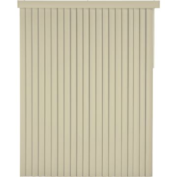 Home Impressions 78 In. x 84 In. x 3.5 In. Ivory Vinyl Room Darkening Vertical Cordless Blind