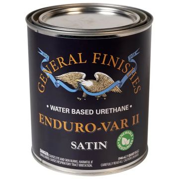 1 Qt General Finishes B089‐QT Clear Enduro‐Var II Water‐Based Urethane Topcoat, Satin