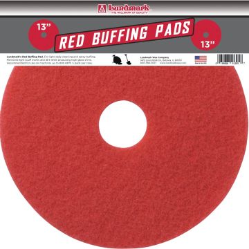 Lundmark 13 In. High Gloss Red Scrub Pad (5-Pack)