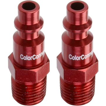 ColorConnex 1/4" Red Interchange Coupler MNTP 2-Pack