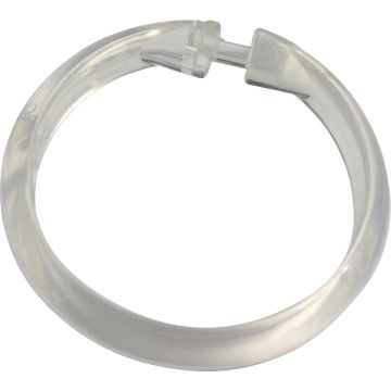 Zenith Zenna Home Clear Plastic Shower Curtain Ring (12 Count)