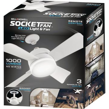 Bell+Howell SocketFan LED Light & Fan
