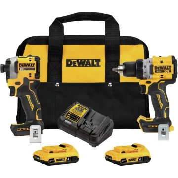 DEWALT 20V MAX XR Brushless Lithium-Ion 1/2 in. Cordless Drill Driver and Impact Driver Combo Kit with (2) Batteries