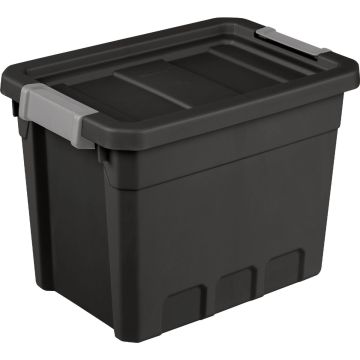 Sterilite 7.5 Gal./28L Black Stacker Storage Tote