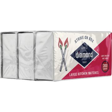 Diamond 2-3/8 In. 300-Count Strike on Box Kitchen Matches (3-Pack)