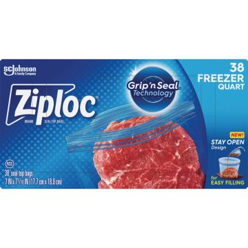 Ziploc Qt. Freezer Bag (38-Count)