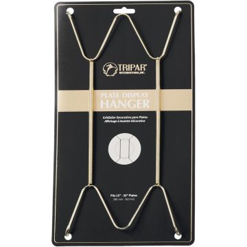Tripar 15 In. to 30 In. Brass Wire Plate Hanger, 5 Lb. Weight Capacity