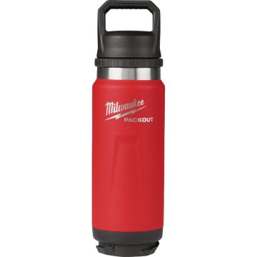Milwaukee PACKOUT 24 Oz. Red Insulated Bottle with Chug Lid