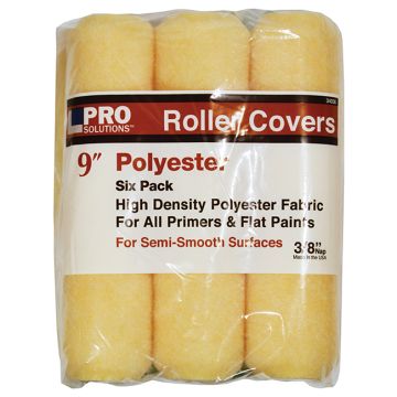 6pk 9"Pro Sol Roller Cover 3/8