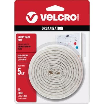 VELCRO Brand 3/4 In. x 5 Ft. White Sticky Back Reclosable Hook & Loop Roll