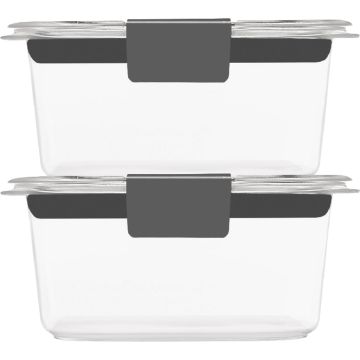 Rubbermaid Brilliance 1.3 C. Clear Rectangle Food Storage Container (2-Pack)