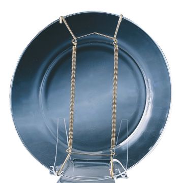 Tripar 14 In. to 20 In. Brass Wire Plate Hanger, 2 Lb. Weight Capacity