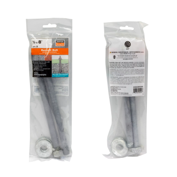 Image of Simpson Strong-Tie RFB#4X8HDGP2 RFB 1/2 in. x 8 in. Hot-Dip Galvanized Retrofit Bolt (2-Qty)