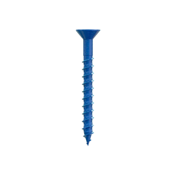 Image of Simpson Strong-Tie TNT25214TFC8 Titen Turbo™ — 1/4 in. x 2-1/4 in. 6-Lobe Flat-Head Concrete and Masonry Screw, Blue (8-Qty) (Pack of 20)