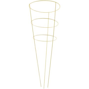 Panacea 42 In. Yellow Powder Coat Galvanized Welded Wire Tomato Cage