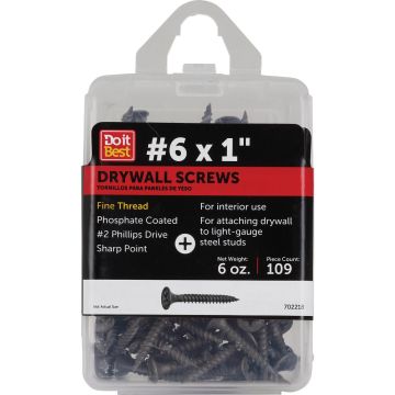 Do it #6 x 1 In. Fine Thread Multipurpose Drywall Screw (6 Oz. Pack)