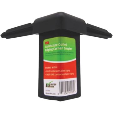 Master Mark Plus 90 Deg. Black Plastic Lawn Edging Coupler