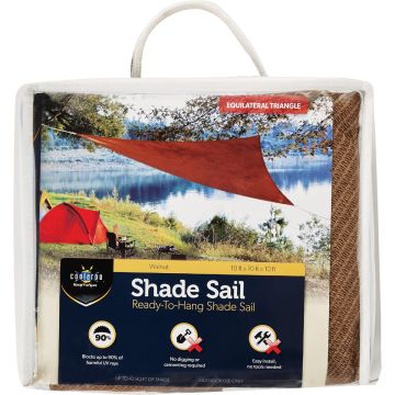 Coolaroo 10 Ft. Walnut High Density Polyethylene Shade Sail Canopy