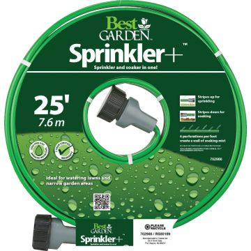 Best Garden Flexon 5/8 In. Dia. x 25 Ft. 3-Tube Sprinkler Hose