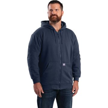 Berne Heritage Medium Navy Thermal-Lined Full-Zip Hooded Sweatshirt