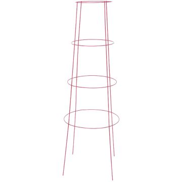 Panacea 48 In. Red Powder Coat Heavy-Duty Wire Inverted Tomato Cage