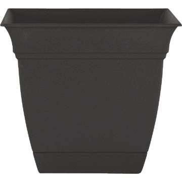 HC Companies Eclipse 8 In. x 8 In. x 7 In. Resin Black Planter