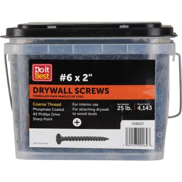 Do it Best #6 x 2 In. Coarse Thread Drywall Screw (25 Lb.)