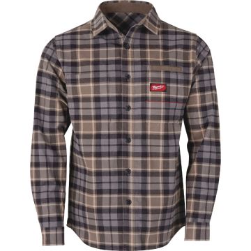 Milwaukee GridIron Men's Medium Gray Long Sleeve Flannel Shirt