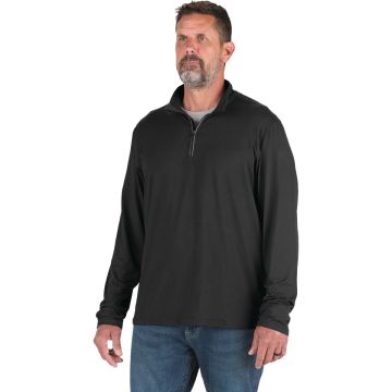Berne Men's XL Black Midweight UPF Quarter-Zip Shirt