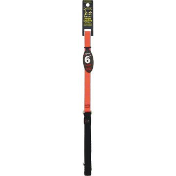 Lupine 3/4 In. x 6 Ft. Reflective Orange Diamond Dog Leash
